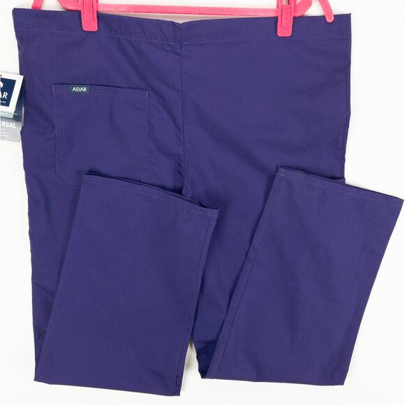 Scrub Pants Adar Universal Small Purple Cargo Pocket Drawstring New Poly Blend - Picture 11 of 13